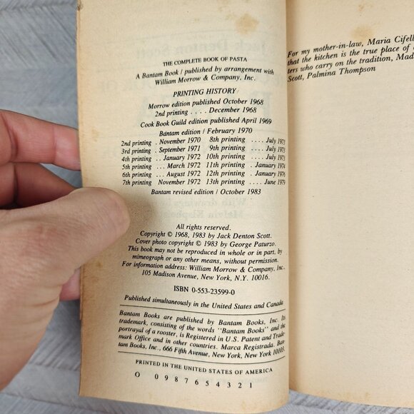 The Complete Book Of Pasta An Italian Cookbook Jack Denton Scott Vintage Ethnic - Picture 4 of 7